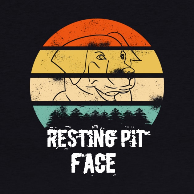 Vintage Resting pit face dog shirt by FouadBelbachir46